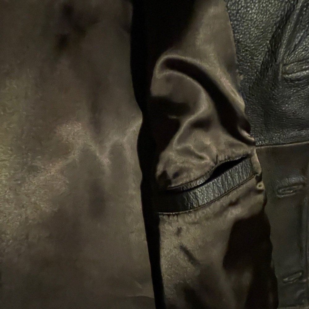 Vintage Leather Button-Front Blazer/Jacket - image 7